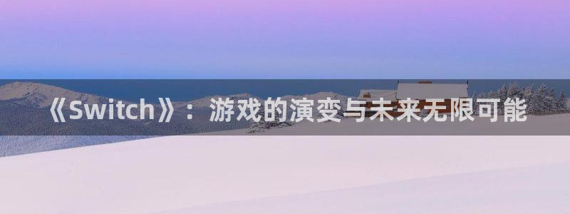 辉达娱乐登陆：《Switch》：游戏的演变与未来无限可能