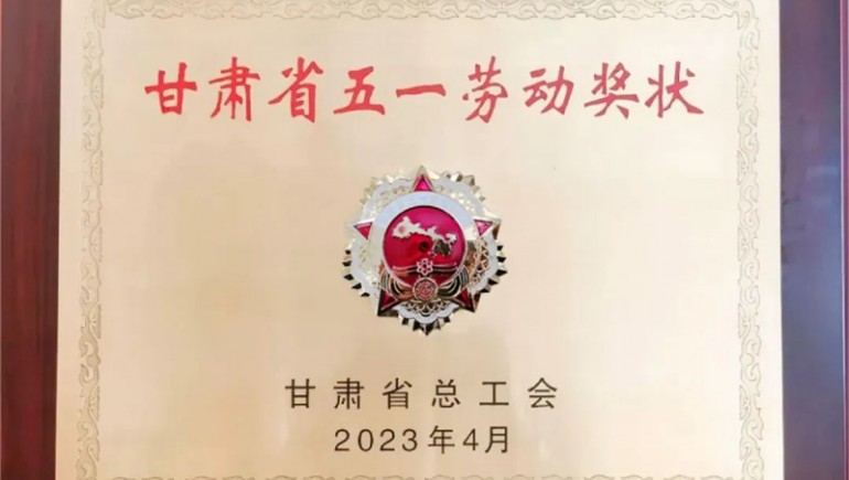 IM电竞健康喜获“甘肃省五一劳动奖状”